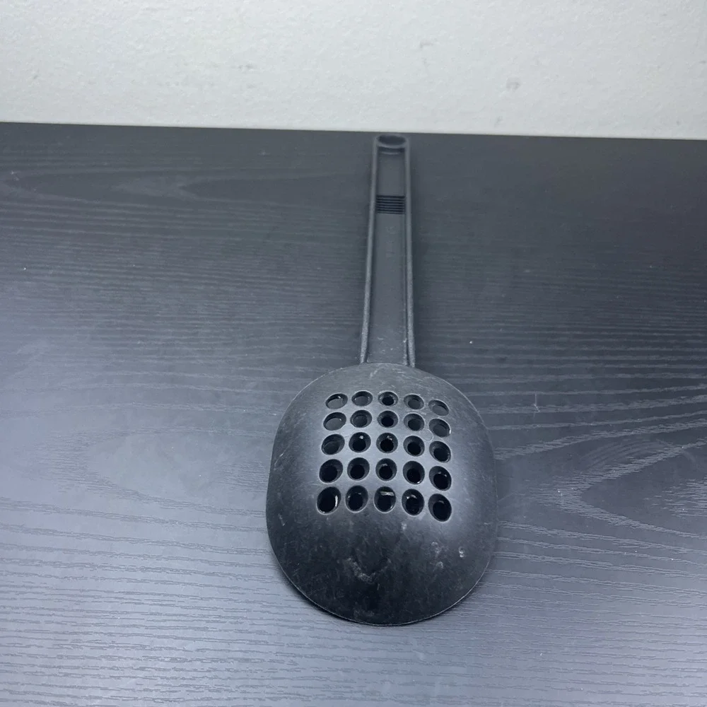 T-Fal Slotted Spoon Black Deep Scoop Straining Draining Serving Spoon Canada